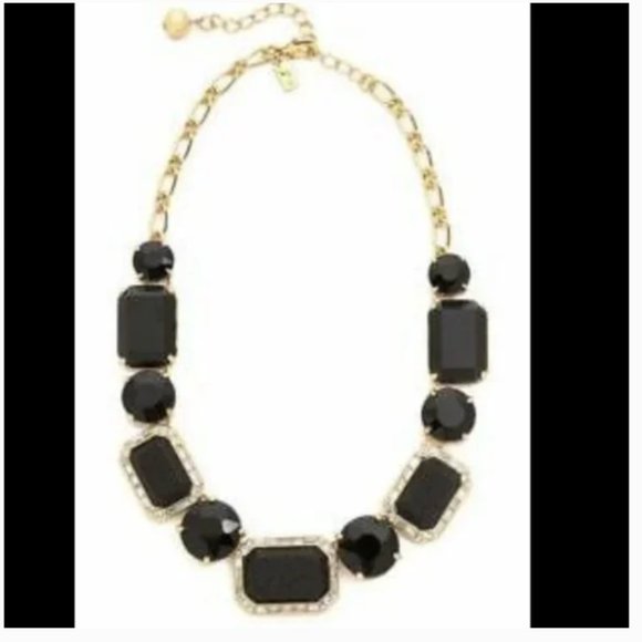 Kate Spade Jackpot Jewels black gold stone necklace nwot - Picture 3 of 13